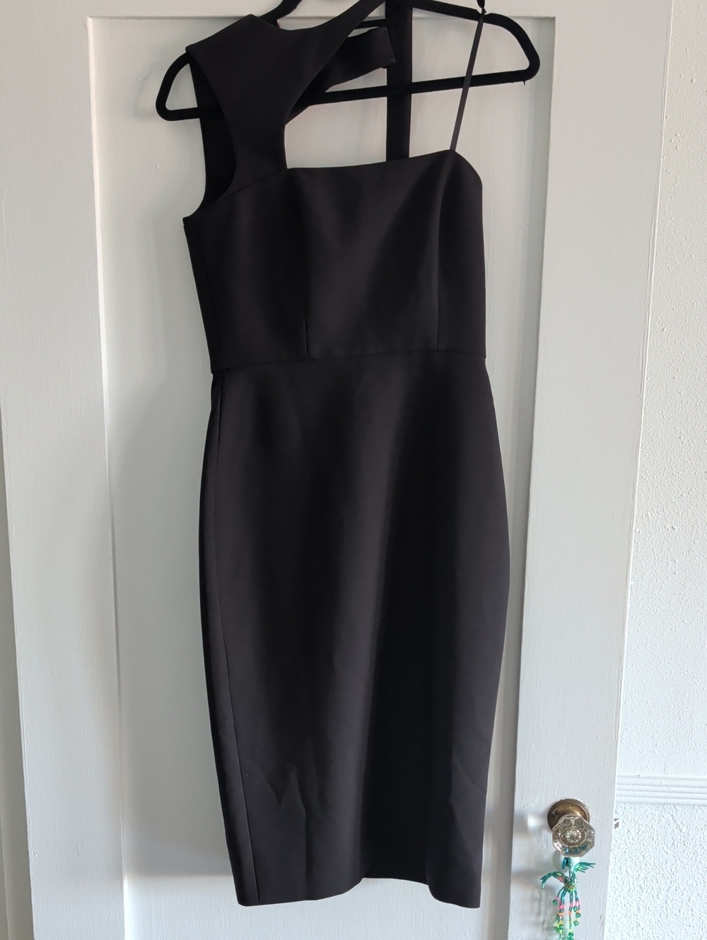 NWT BCBGMaxAzria Black One-Shoulder Cocktail Dress